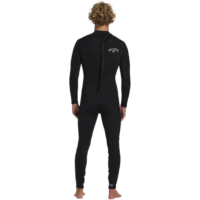 2024 Billabong Mens Foil 3/2mm Back Zip GBS Wetsuit ABYW100234 - Black